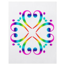 Rainbow Bass Clef Cluster
