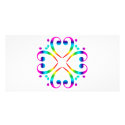 Rainbow Bass Clef Cluster photo cards