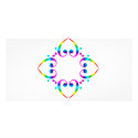 Rainbow Bass Clef Flower photo cards