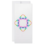 Rainbow Bass Clef Flower rack cards