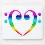 Rainbow Bass Clef Heart
