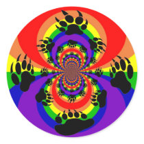 Rainbow Bear Paw Polar Inversion Stickers