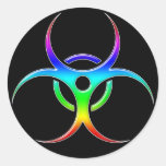 Rainbow Biohazard Symbol - Sticker