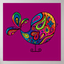 Rainbow Bird Poster posters