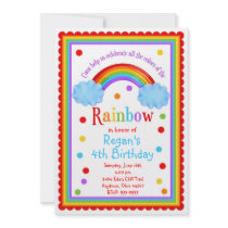 Rainbow Birthday Party Invitation