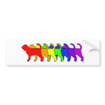 Rainbow Bloodhound bumper stickers