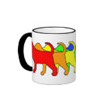 Rainbow Bloodhound mugs
