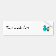 Rainbow blue peacock bumper stickers