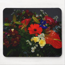 Rainbow bouquet of flowers mouse mat