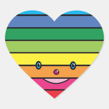 Rainbow Boy Heart Stickers
