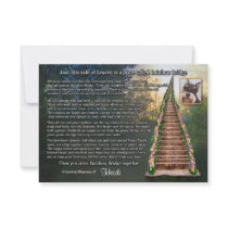Rainbow Bridge Pet Loss Photo Sympathy Card