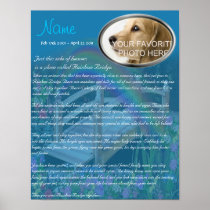 Rainbow Bridge Pet Memorial - Blue