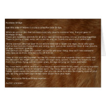 Rainbow Bridge Pet Sympathy Poetry Card