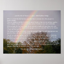 Rainbow Bridge Poem Customise Today Posters