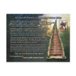 Rainbow Bridge Poem Pet Loss Sympathy Card postcards