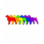 Rainbow Brittany Spaniel t-shirts