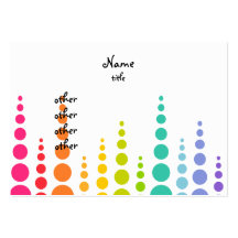 Rainbow Bubble Dots Business Card Template