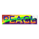 Rainbow Bubble Peace Bumper Sticker