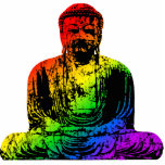 Rainbow Buddha Statue photo sculptures