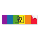 rainbow bumper sticker female signs bumper stickers