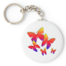 Rainbow Butterflies Keychain
