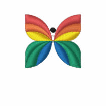 Rainbow butterfly polo shirt