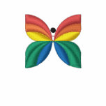 Rainbow butterfly embroidered shirts