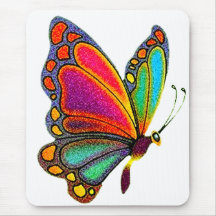 Rainbow Butterfly Mouse Pad