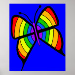 Rainbow Butterfly Poster posters