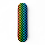 Rainbow Checkers Skateboard Deck