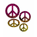 Rainbow Cheetah Peace Signs T-Shirt