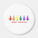 Rainbow Christmas Tree Magnets