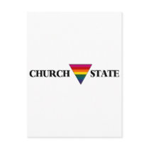Rainbow church triangle state post cards