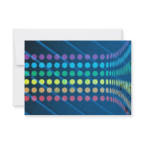 Rainbow Circles Layout over Blue Metal