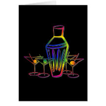 Rainbow Cocktails Greeting Card