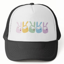 Rainbow Coloured Gumdrop Bunnies Mesh Hat