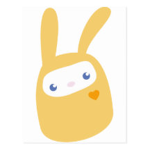 Rainbow Coloured Gumdrop Bunnies Post Card