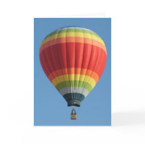 Rainbow coloured Hot air balloon