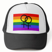 Rainbow Coloured Lesbian Pride Flag