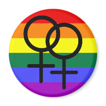 Rainbow Coloured Lesbian Pride Flag