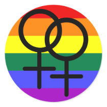 Rainbow Coloured Lesbian Pride Flag