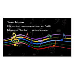 Rainbow Coloured Music Notes Business Card