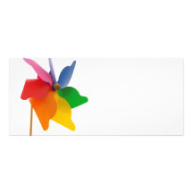 rainbow coloured spinner rack card design