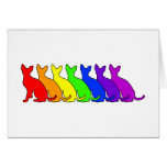 Rainbow Cornish Rex Greeting Cards