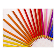 Rainbow Crayons Post Cards