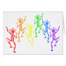 Rainbow Dancers Greeting Card