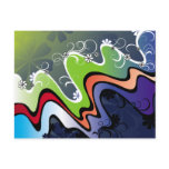 rainbow design postcards