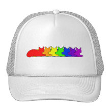 Rainbow Devon Rex Mesh Hats