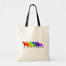 Rainbow Doberman Canvas Bag