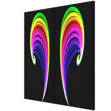Rainbow Double Wrapped Canvas 30x30" Canvas Print